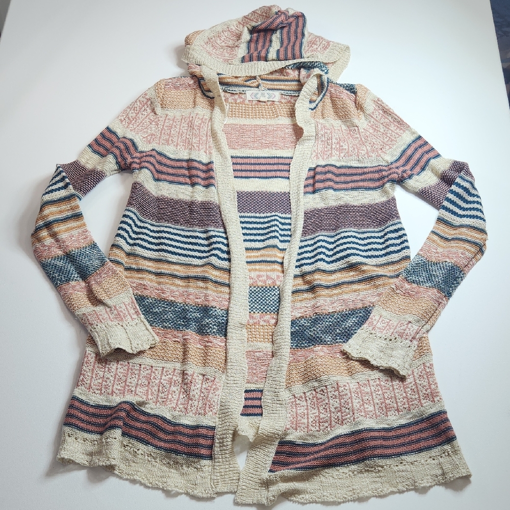 Pink Rose Hooded Cardigan